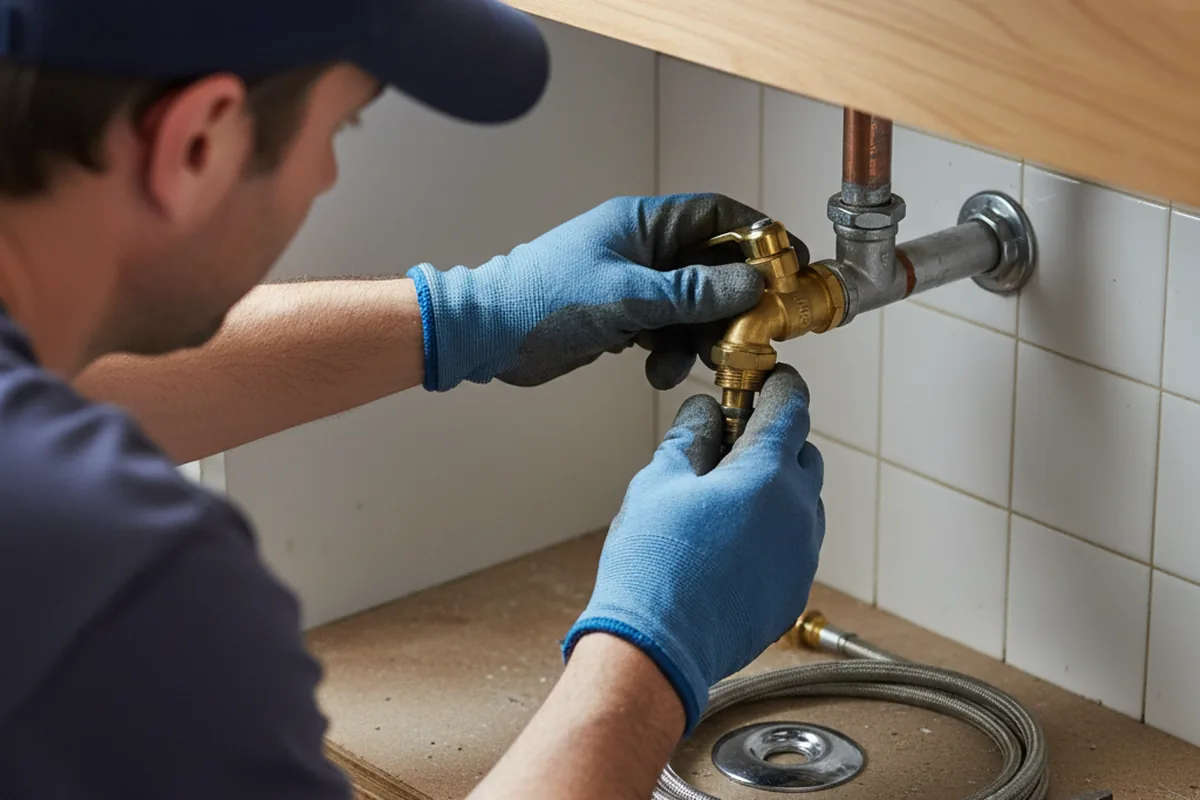 Shutoff valve and fitting work during Burst Pipe Repair in Sanibel